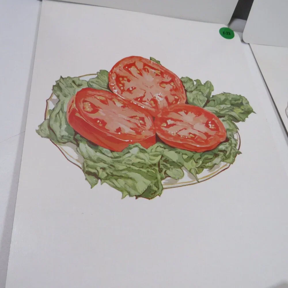 Peabody FOOD 1960s Vegetables (9) cards Vintage Artwork